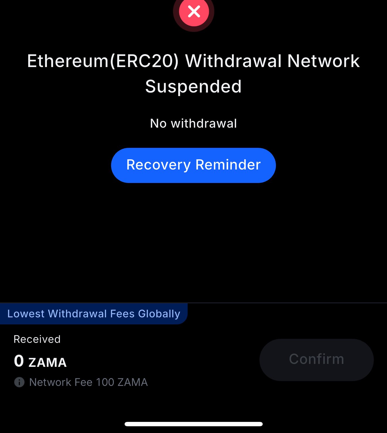 MEXC withdrawal fees