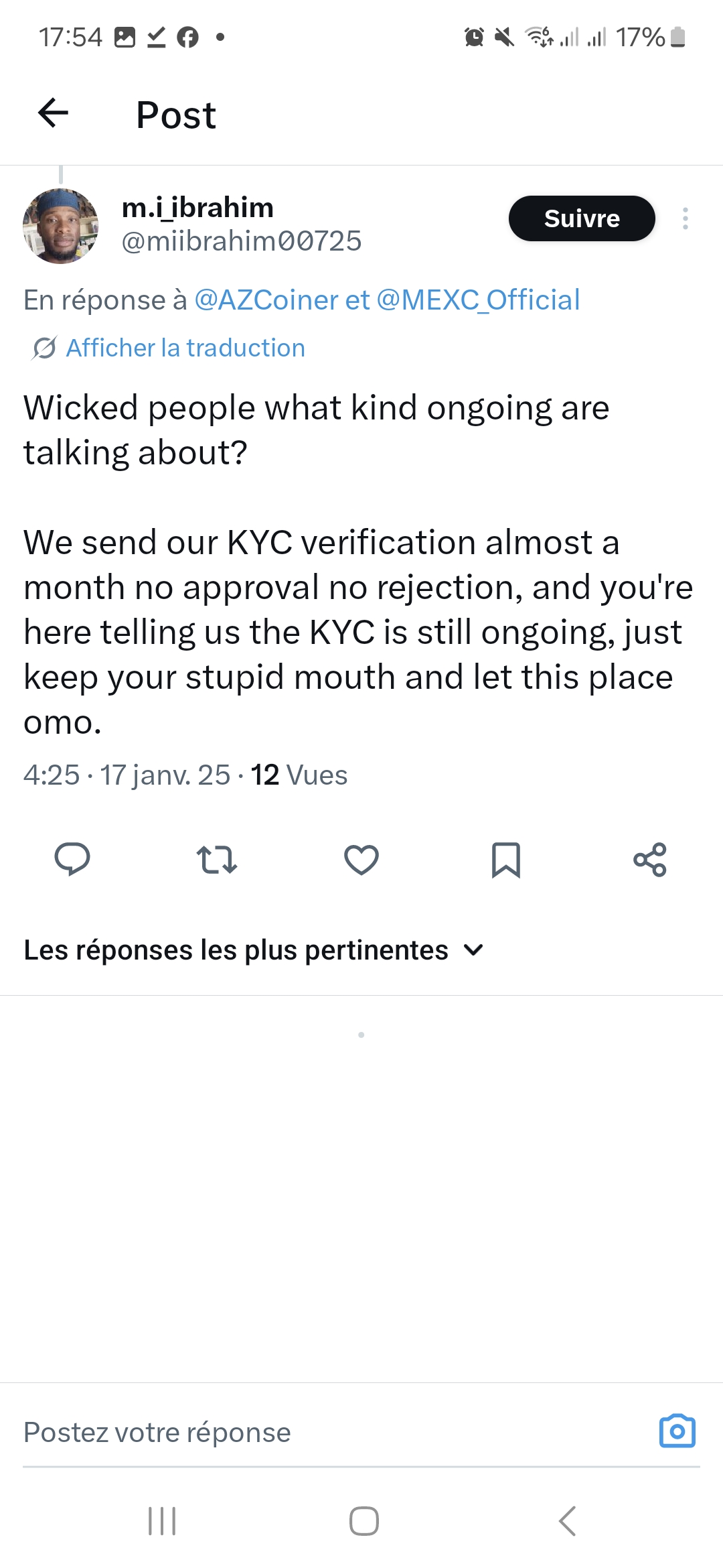 MEXC identity verification failed