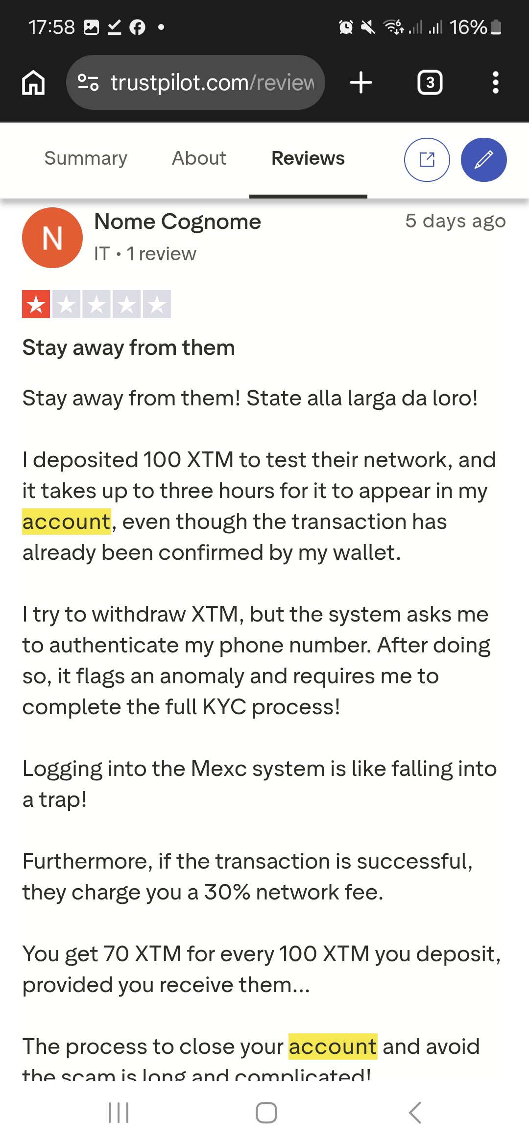 MEXC Account Restricted